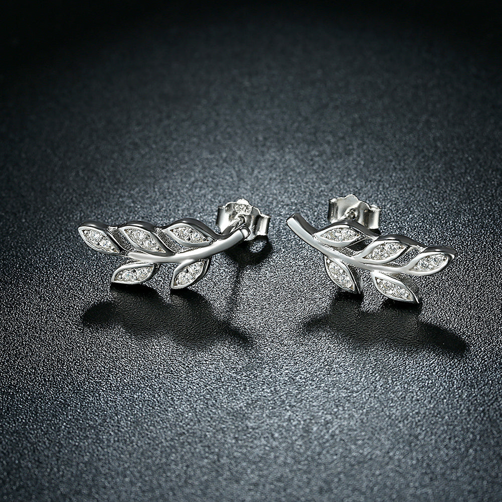 Sterling Silver Swarovski Grapevine Stud Earrings