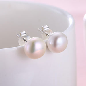 Classic Freshwater Pearl Stud Earrings In Sterling Silver, Earring, Golden NYC Jewelry, Golden NYC Jewelry  jewelryjewelry deals, swarovski crystal jewelry, groupon jewelry,, jewelry for mom, 