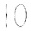 Sterling Silver Classic Hammered Hoops