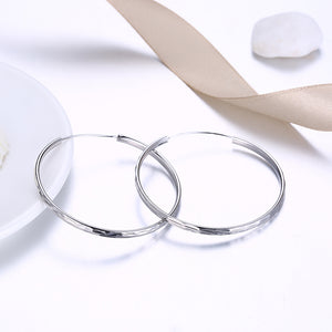 Sterling Silver Classic Hammered Hoops