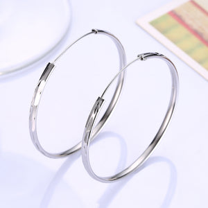 Sterling Silver Classic Hammered Hoops