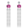 Sterling Silver Swarovski Chandelier Drop Earrings - Silver