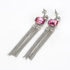 Sterling Silver Swarovski Chandelier Drop Earrings - Silver