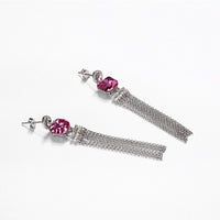 Sterling Silver Swarovski Chandelier Drop Earrings - Silver
