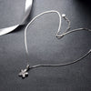 Sterling Silver Pa've Petals Pendant Necklace - Golden NYC Jewelry www.goldennycjewelry.com fashion jewelry for women