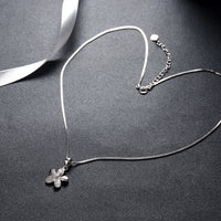 Sterling Silver Swarovski Floral Petal Necklace