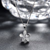 Sterling Silver Swarovski Floral Petal Necklace