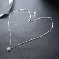 Sterling Silver Daisy Flower Necklace - Golden NYC Jewelry www.goldennycjewelry.com fashion jewelry for women