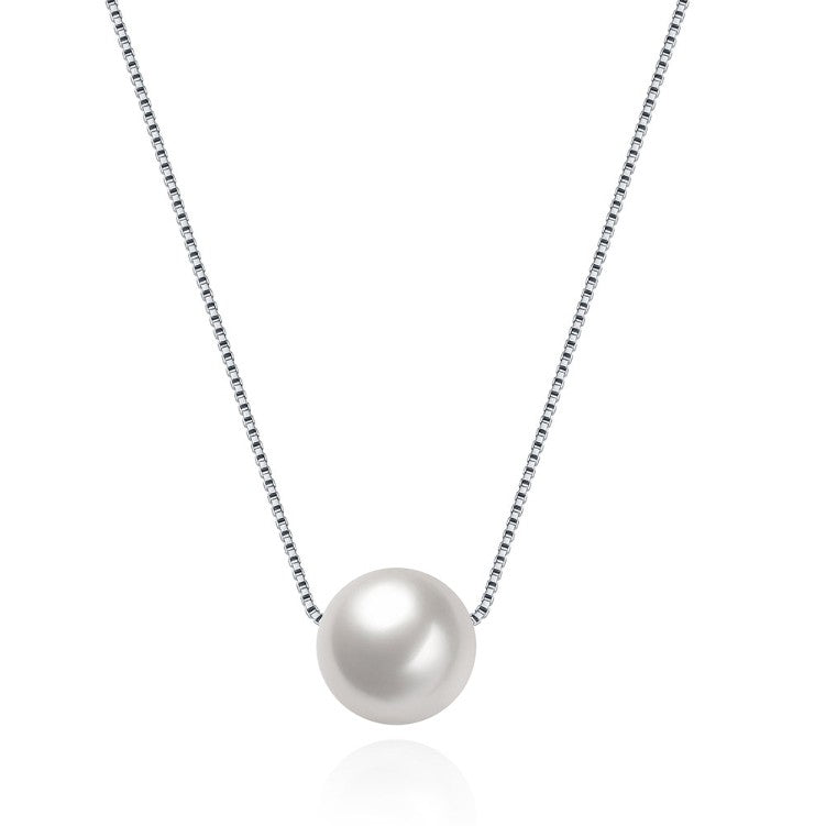 Single Pearl Sterling Silver Necklace - Golden NYC Jewelry Pandora Jewelry goldennycjewelry.com wholesale jewelry
