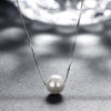 Single Pearl Sterling Silver Necklace - Golden NYC Jewelry Pandora Jewelry goldennycjewelry.com wholesale jewelry