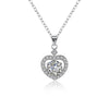 Sterling Silver Swarovski Crystals Heart Shaped Necklace - Golden NYC Jewelry www.goldennycjewelry.com fashion jewelry for women