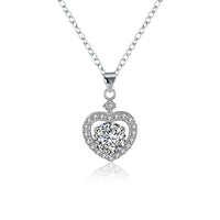 Sterling Silver Swarovski Elements Heart Shaped Necklace