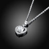 Sterling Silver Austrian Elements Heart Shaped Necklace