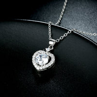 Sterling Silver Swarovski Elements Heart Shaped Necklace