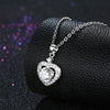 Sterling Silver Swarovski Crystals Heart Shaped Necklace - Golden NYC Jewelry www.goldennycjewelry.com fashion jewelry for women