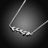 Sterling Silver Swarovski Olive Branch Necklace