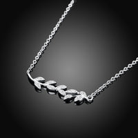 Sterling Silver Swarovski Olive Branch Necklace