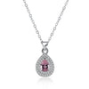Pink Sapphire Swarovski Elements Teardrop Necklace, , Golden NYC Jewelry, Golden NYC Jewelry fashion jewelry, cheap jewelry, jewelry for mom, 