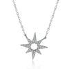 Swarovski Elements Pav'e Star Shaped Sterling Silver Necklace - Golden NYC Jewelry www.goldennycjewelry.com fashion jewelry for women