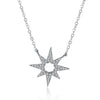Sterling Silver White Swarovski Star Shaped Necklace - Golden NYC Jewelry www.goldennycjewelry.com fashion jewelry for women