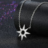 Sterling Silver White Swarovski Star Shaped Necklace - Golden NYC Jewelry www.goldennycjewelry.com fashion jewelry for women
