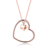 14K Rose Gold over Sterling Silver Heart \Necklace, Necklaces, Golden NYC Jewelry, Golden NYC Jewelry  jewelryjewelry deals, swarovski crystal jewelry, groupon jewelry,, jewelry for mom,