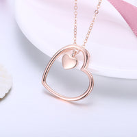 14K Rose Gold over Sterling Silver Heart \Necklace, Necklaces, Golden NYC Jewelry, Golden NYC Jewelry  jewelryjewelry deals, swarovski crystal jewelry, groupon jewelry,, jewelry for mom,