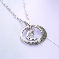 Sterling Silver Love You To The Moon & Back Necklace