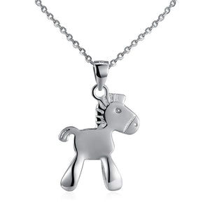 Sterling Silver Pony Necklace - Golden NYC Jewelry