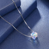 Sterling Silver Aurora Borealis Austrian Elements Necklace- Two Options