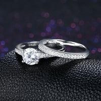 Sterling Silver Pave Swarovski Duo Lining Ring