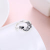 Sterling Silver Swarovski Moon Adjustable Ring
