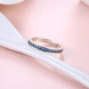 Sterling Silver Blue Swarovski Band Ring