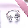 Sterling Silver Swarovski Bumble Bee Adjustable Ring