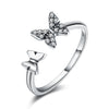 Sterling Silver Swarovski Butterfly Ring