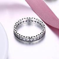 Sterling Silver Caged Swarovski Elements Ring