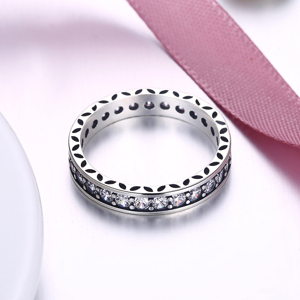 Sterling Silver Caged Swarovski Elements Ring