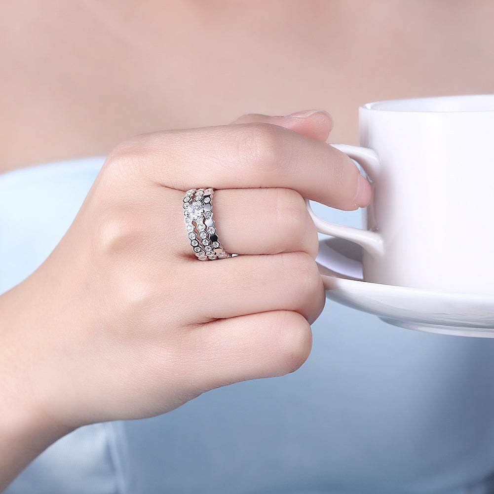 Sterling Silver Multi Swarovski Elements Rings