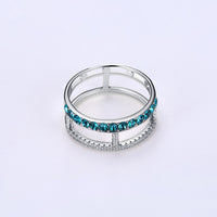 Sterling Silver Cage Ring Made with Swarovski Crystals - 2 Options Available
