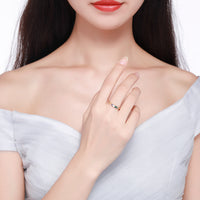 Sterling Silver Multi Gem Adjustable Gold Ring