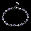 15.00 CT Amethyst Heart Sterling Silver Bracelet, Bracelet, Golden NYC Jewelry, Golden NYC Jewelry  jewelryjewelry deals, swarovski crystal jewelry, groupon jewelry,, jewelry for mom,