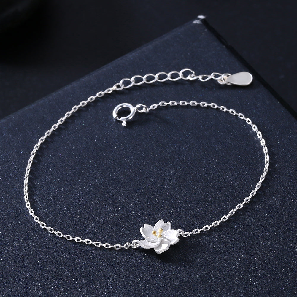 Classic Flower Sterling Silver Bracelet, Bracelet, Golden NYC Jewelry, Golden NYC Jewelry  jewelryjewelry deals, swarovski crystal jewelry, groupon jewelry,, jewelry for mom, 