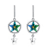 Sterling Silver Austrian Star Shaped Stud Earrings