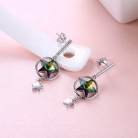 Sterling Silver Swarovski Star Shaped Stud Earrings