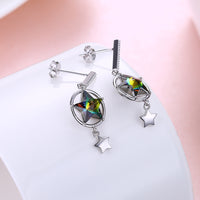 Sterling Silver Swarovski Star Shaped Stud Earrings
