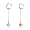 Sterling Silver Dangling Aurora Borealis Earrings