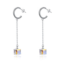 Sterling Silver Dangling Aurora Borealis Earrings