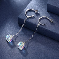 Sterling Silver Dangling Aurora Borealis Earrings