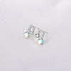 Sterling Silver Musical Noted Swarovski Studs- Silver