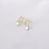 Sterling Silver Musical Noted Swarovski Studs- Gold